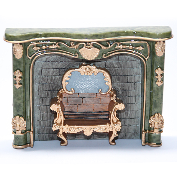[거실&침실용품]859/1 Green Marble Fireplace With Decoration