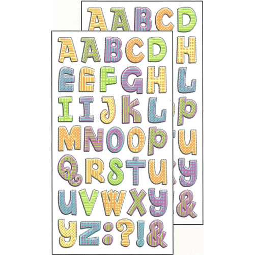 Puffy Alphabet Stickers:ST-0627 Fun Uppercase Pastels[특가판매]