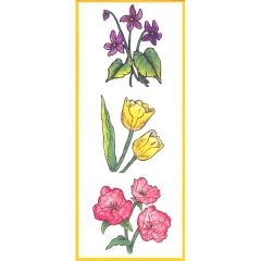판박이도안(45513)-Violet, Tulip & Peony(특가판매)