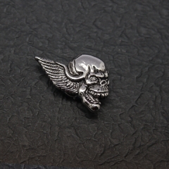 71502-14 Winged Skull Concho Left Face