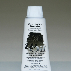 [특가판매]W-Oil (Water Mixable Oil Color) 37ml S1: 7430 Van Dyke Brown