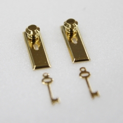 1114-Brass Knob/Key Plate 2pc-미니어쳐용