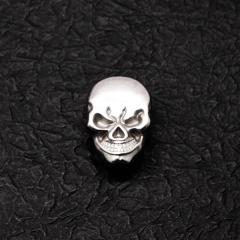 1265-01 Skull Line 24 Snap Nickel Plate w/Black