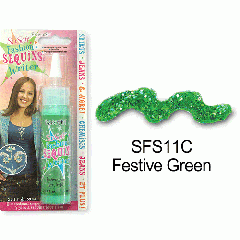  [특가판매]SoSoft Fashion Sequins Writer(직물용 반짝이물감)-SFS11C Festive Green