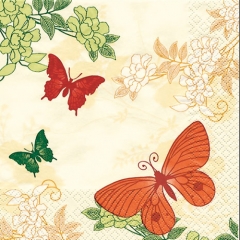 211206 - Three Butterflies orange 넵킨페이퍼(20매)
