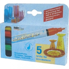 [특가판매]Hobby Line Glass Color Pen-5Color Set