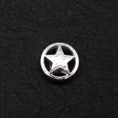 7988-02 Engraved Ranger Star Concho 3/4`` (1.9 cm) Silver Plate