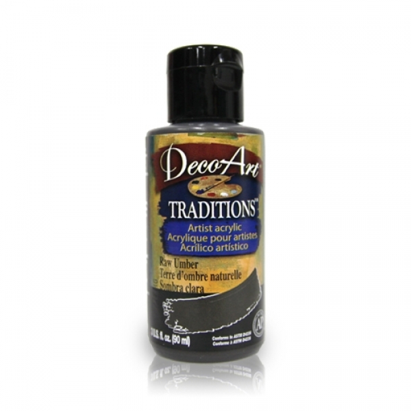 DecoArt Traditions Acrylic Paint-DAT45: Raw Umber-3oz(90ml)