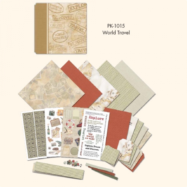 8 x 8 Complete Scrapbook Kit:PK-1015 World Travel[특가판매]
