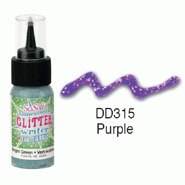 SoSoft Dimensional Writers 1oz(29.6ml)-DD315 Purple Glitter