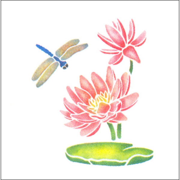 BL-145 Blue Laser Accents 4＂*5＂-Water Lily