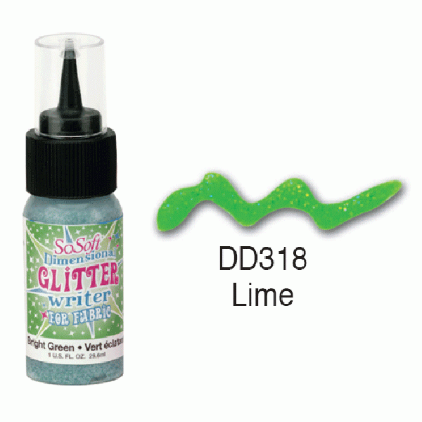 SoSoft Dimensional Writers 1oz(29.6ml)-DD318 Lime Glitter