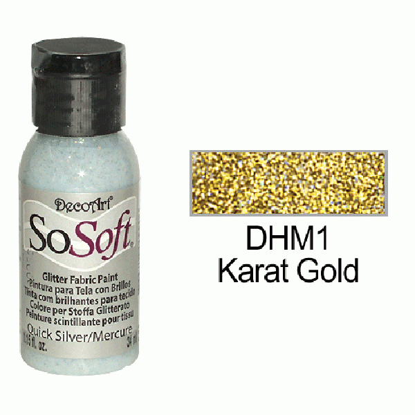 SoSoft Fabric Color-1.15oz(29.6ml)-DHM1-Karat Gold Glitter