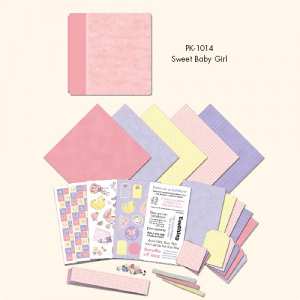 8 x 8 Complete Scrapbook Kit:PK-1014 Sweet Baby Girl[특가판매]